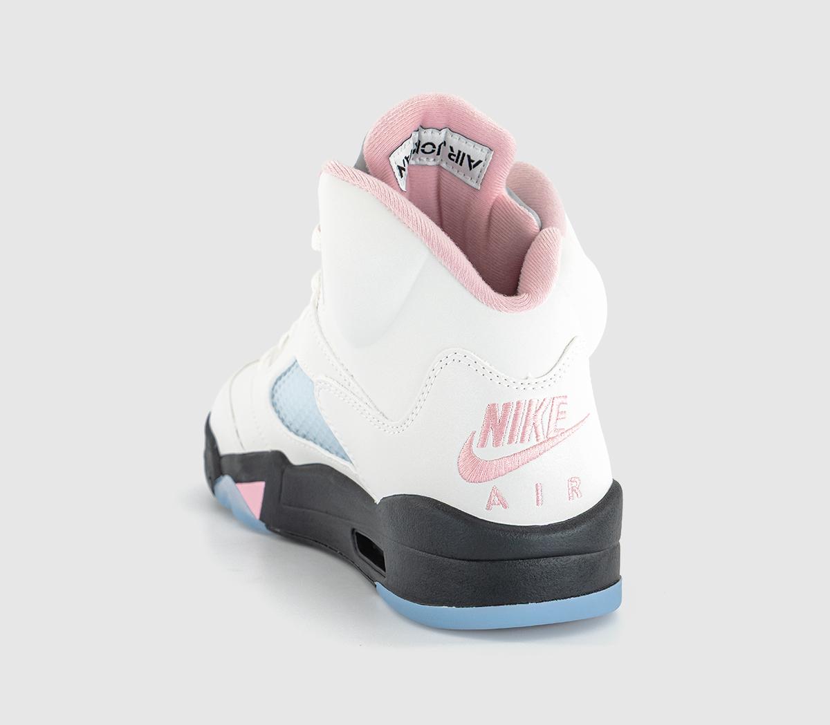 JordanAir Jordan 5 Retro TrainersWhite Med Soft Pink Black