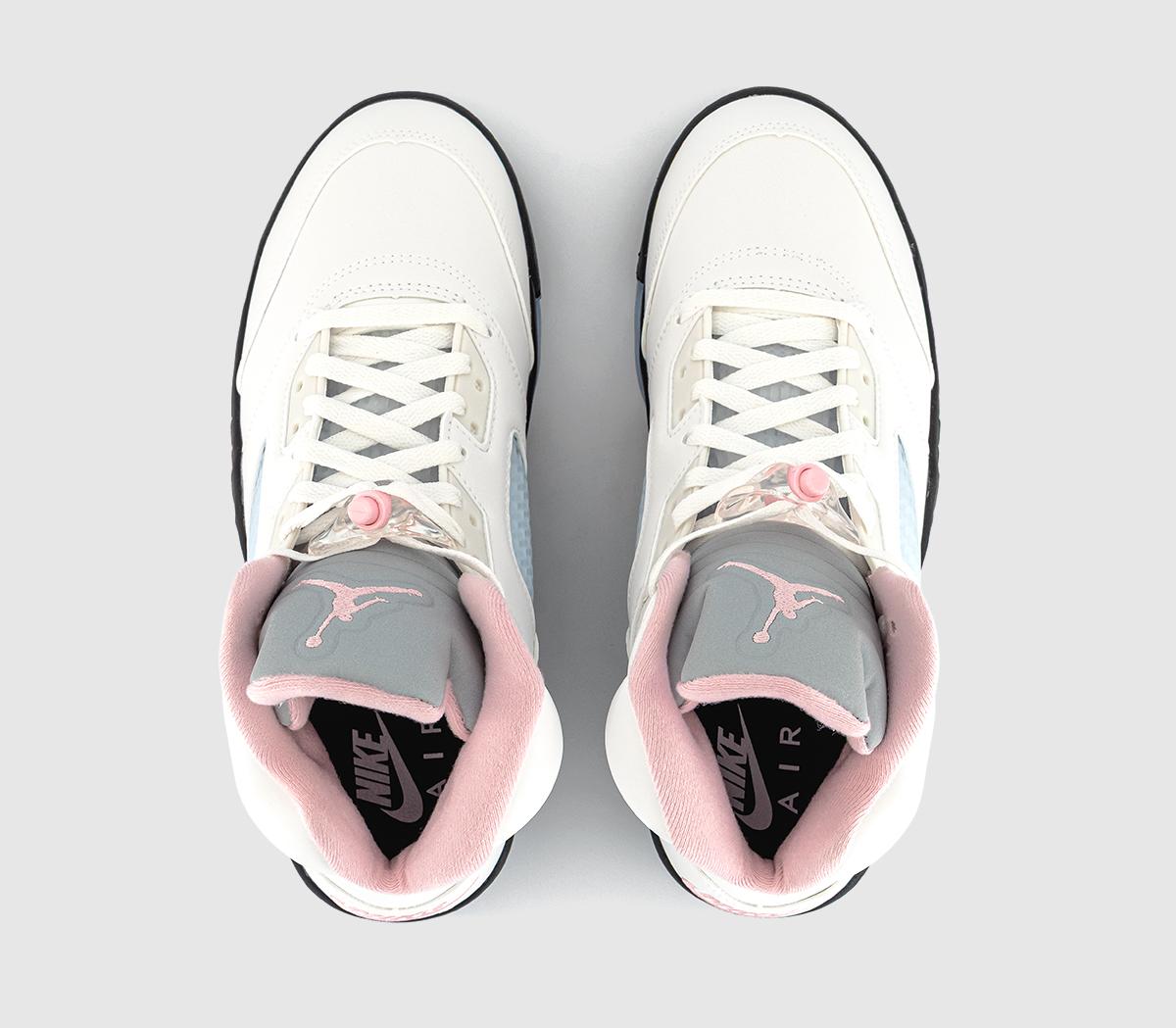 white black and pink jordans