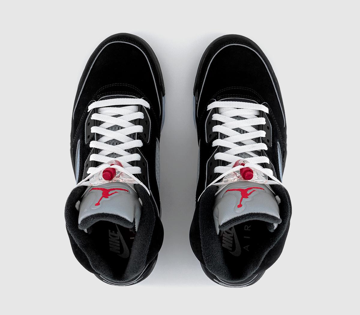 JordanAir Jordan 5 Retro TrainersBlack White Metallic Silver Fire Red