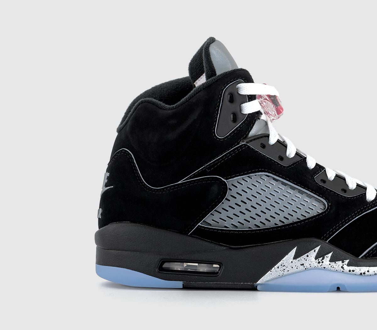 JordanAir Jordan 5 Retro TrainersBlack White Metallic Silver Fire Red