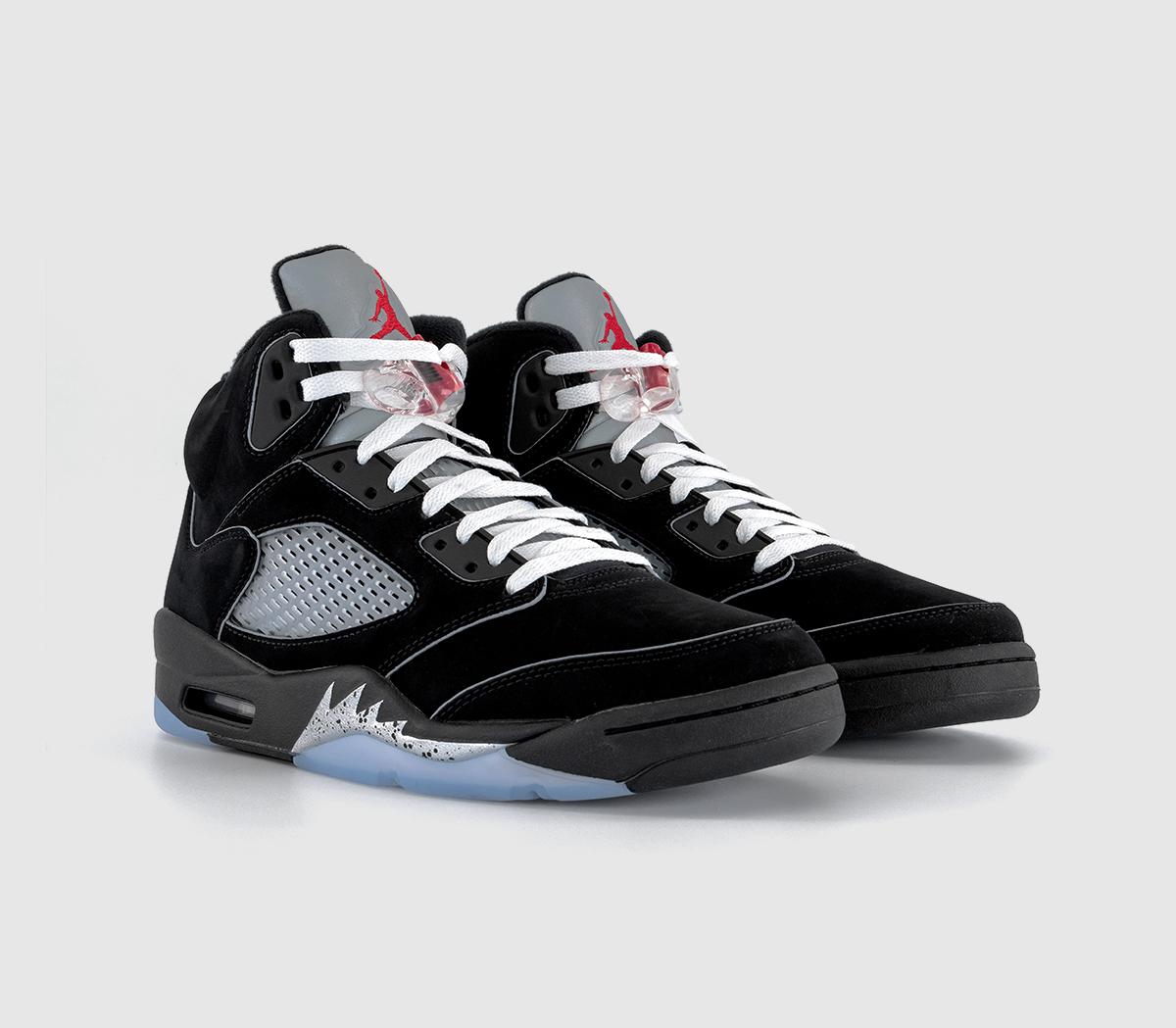 JordanAir Jordan 5 Retro TrainersBlack White Metallic Silver Fire Red