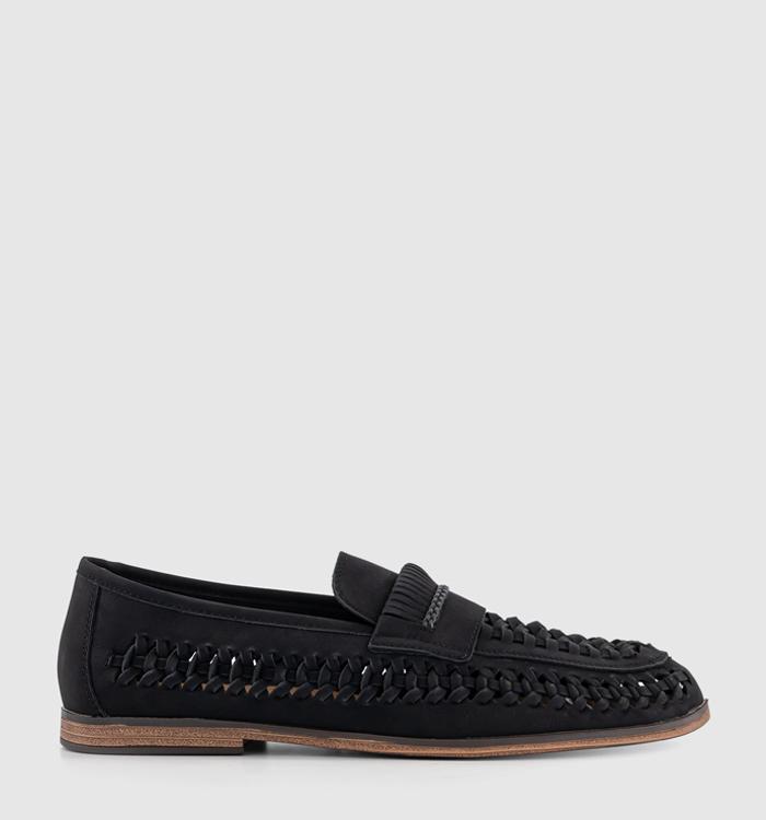 OFFICE Crown Woven Loafers Black