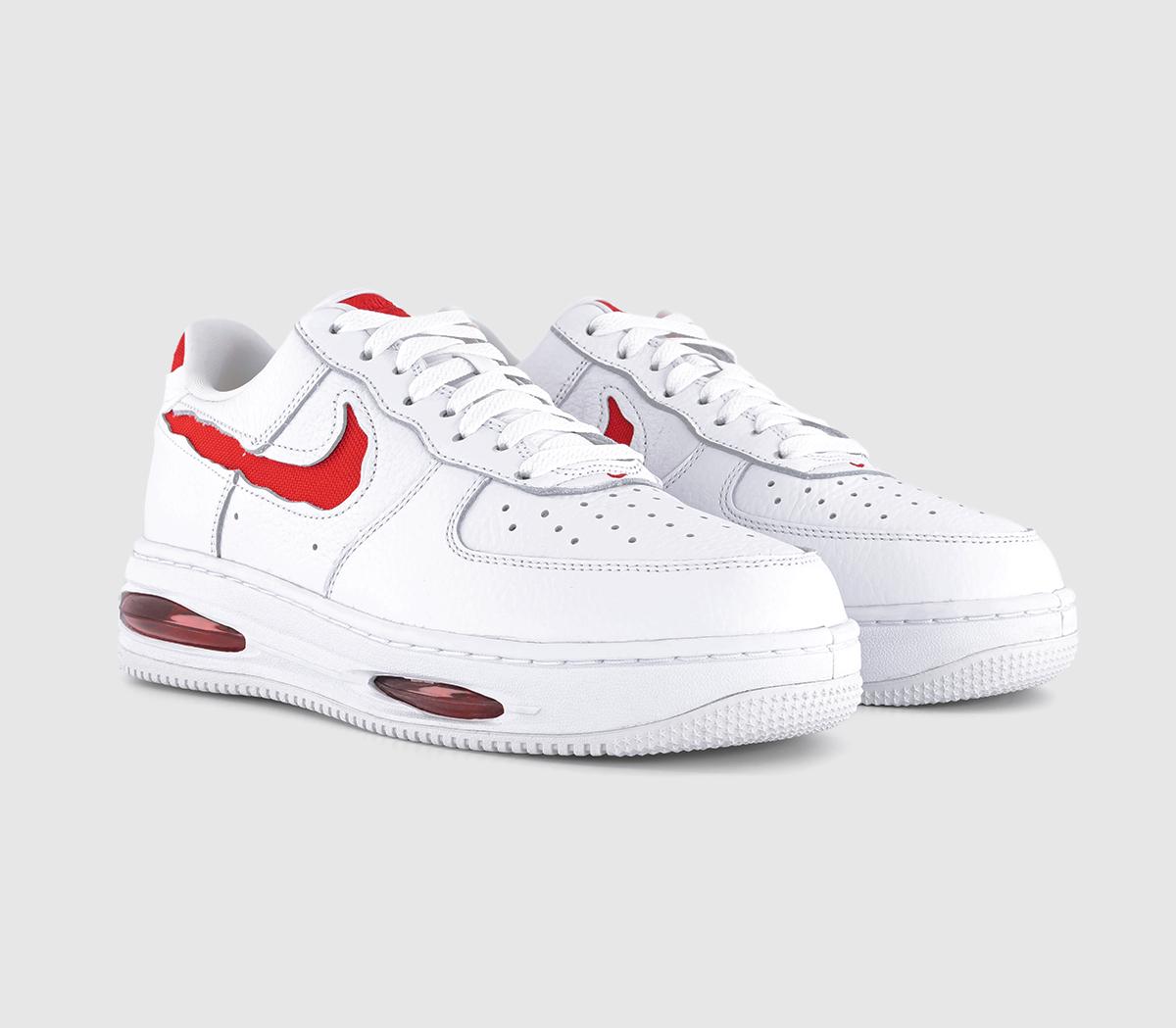 Nike Air Force 1 Low Evo Trainers White University Red Summit White 