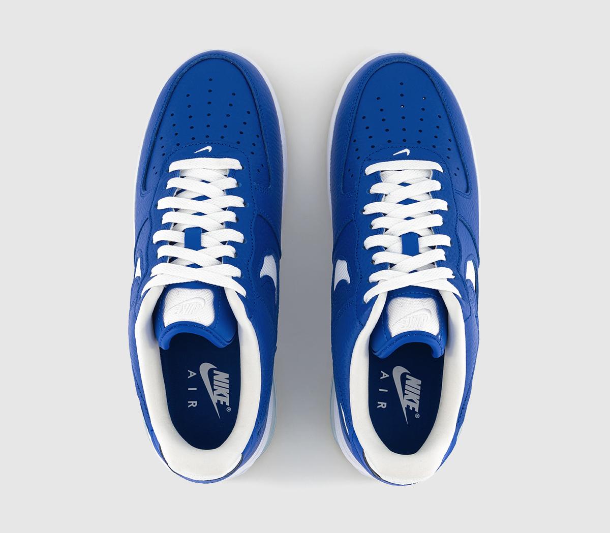 NikeAir Force 1 Low Evo TrainersRoyal White Aquarius Blue Gum Yellow