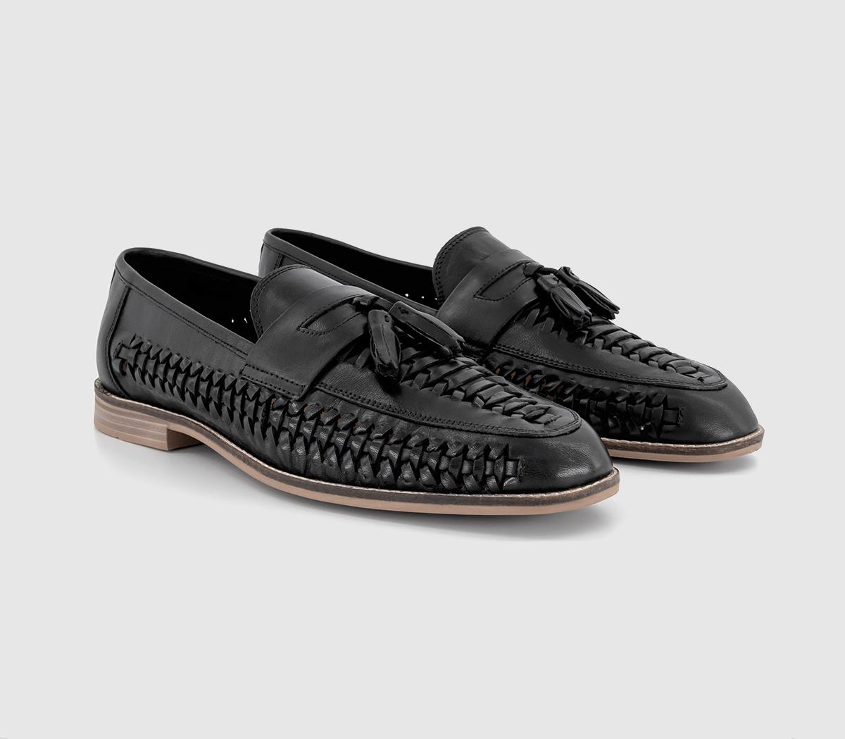 OFFICEClapham Tassel Woven LoafersBlack Leather