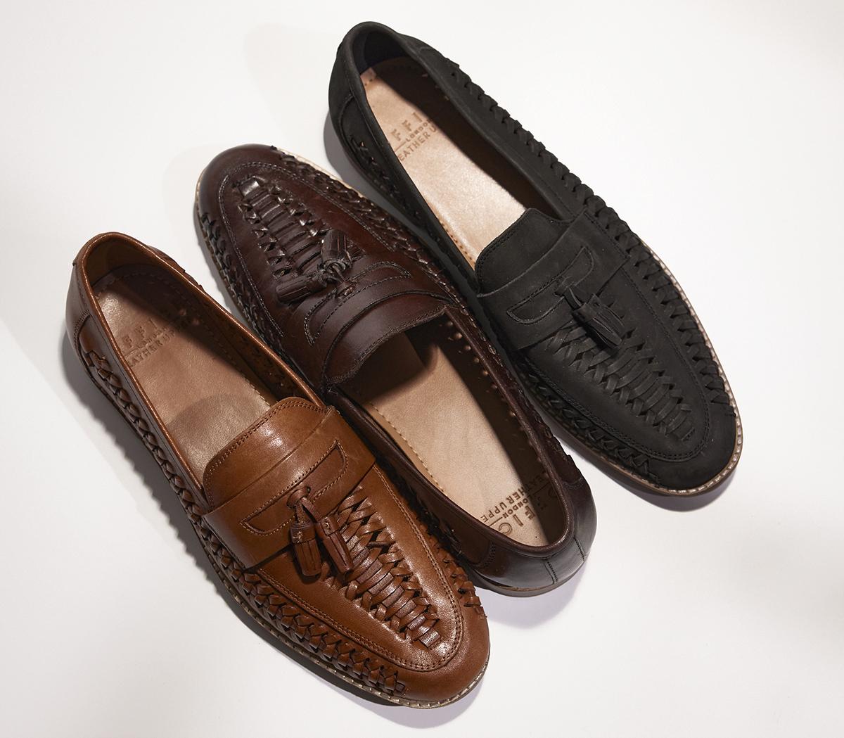 OFFICEClapham Tassel Woven Loafers OFFICEClapham Tassel Woven LoafersTan Leather