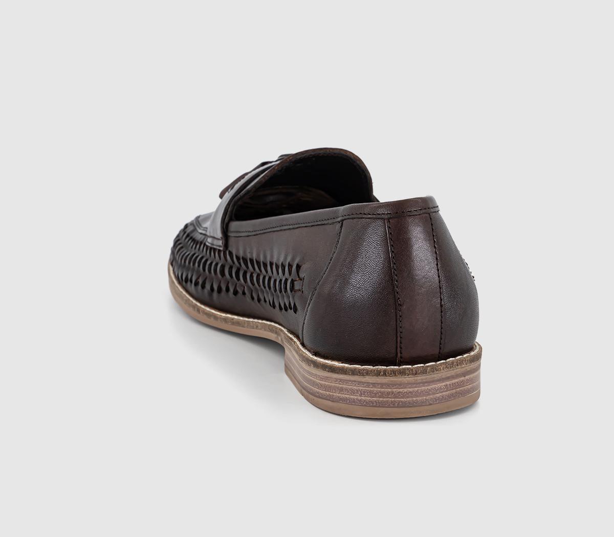 OFFICEClapham Tassel Woven Loafers OFFICEClapham Tassel Woven LoafersBrown Leather
