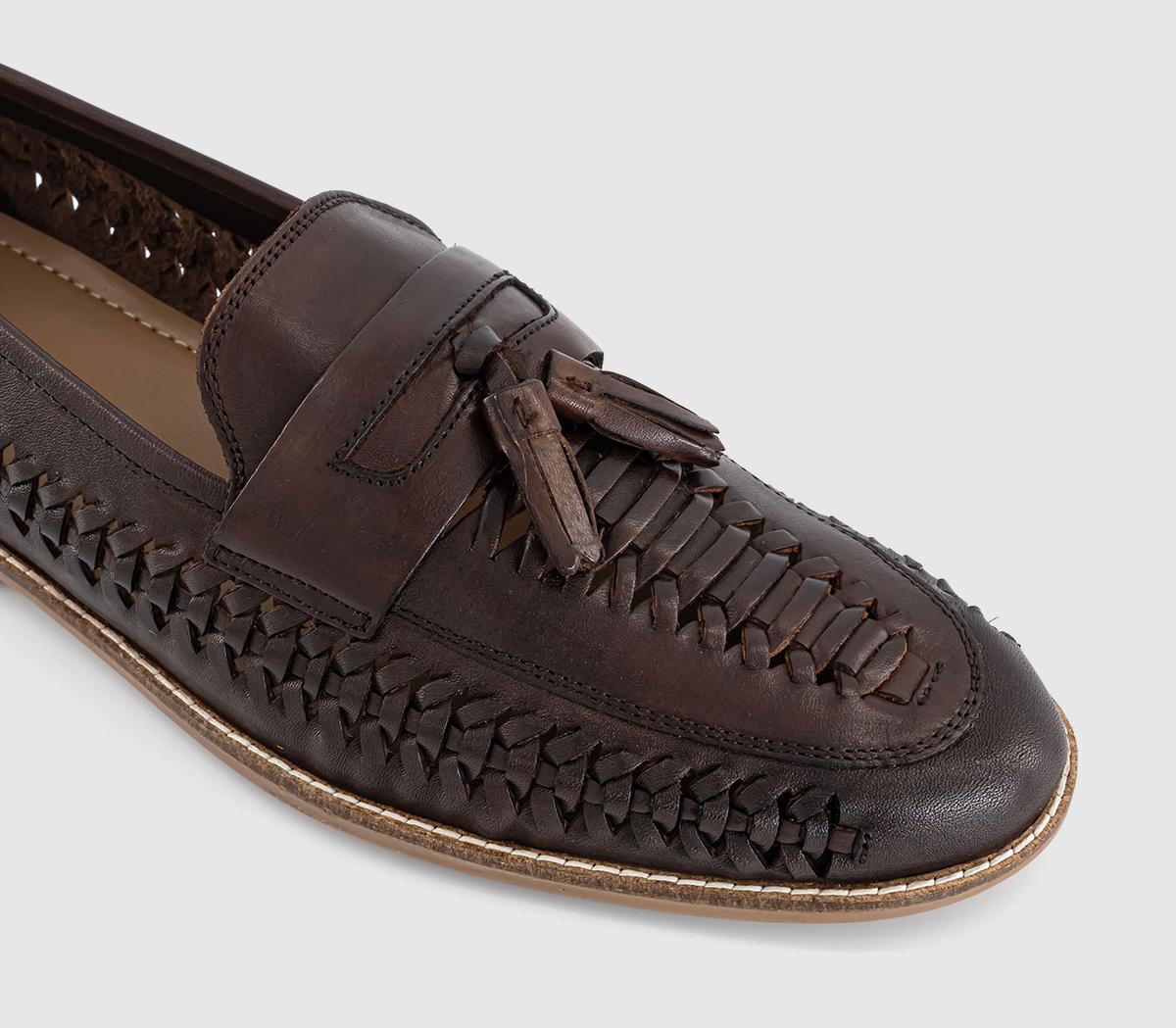 OFFICEClapham Tassel Woven Loafers OFFICEClapham Tassel Woven LoafersBrown Leather