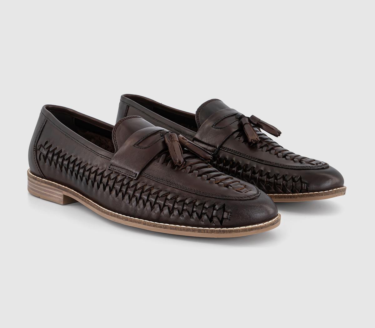 OFFICEClapham Tassel Woven Loafers OFFICEClapham Tassel Woven LoafersBrown Leather