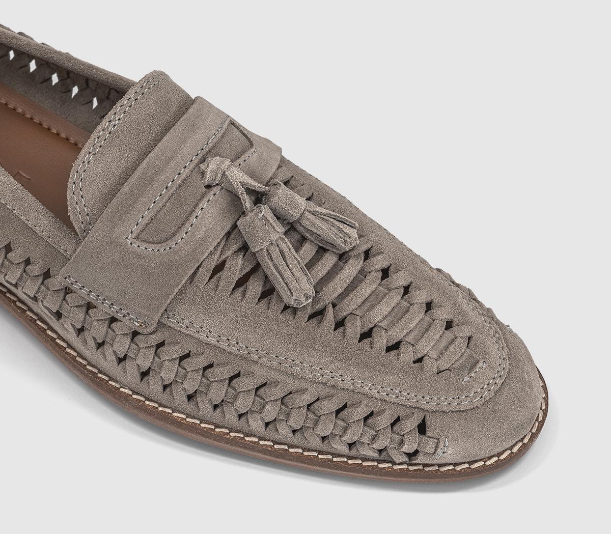 OFFICEClapham Tassel Woven LoafersStone Suede