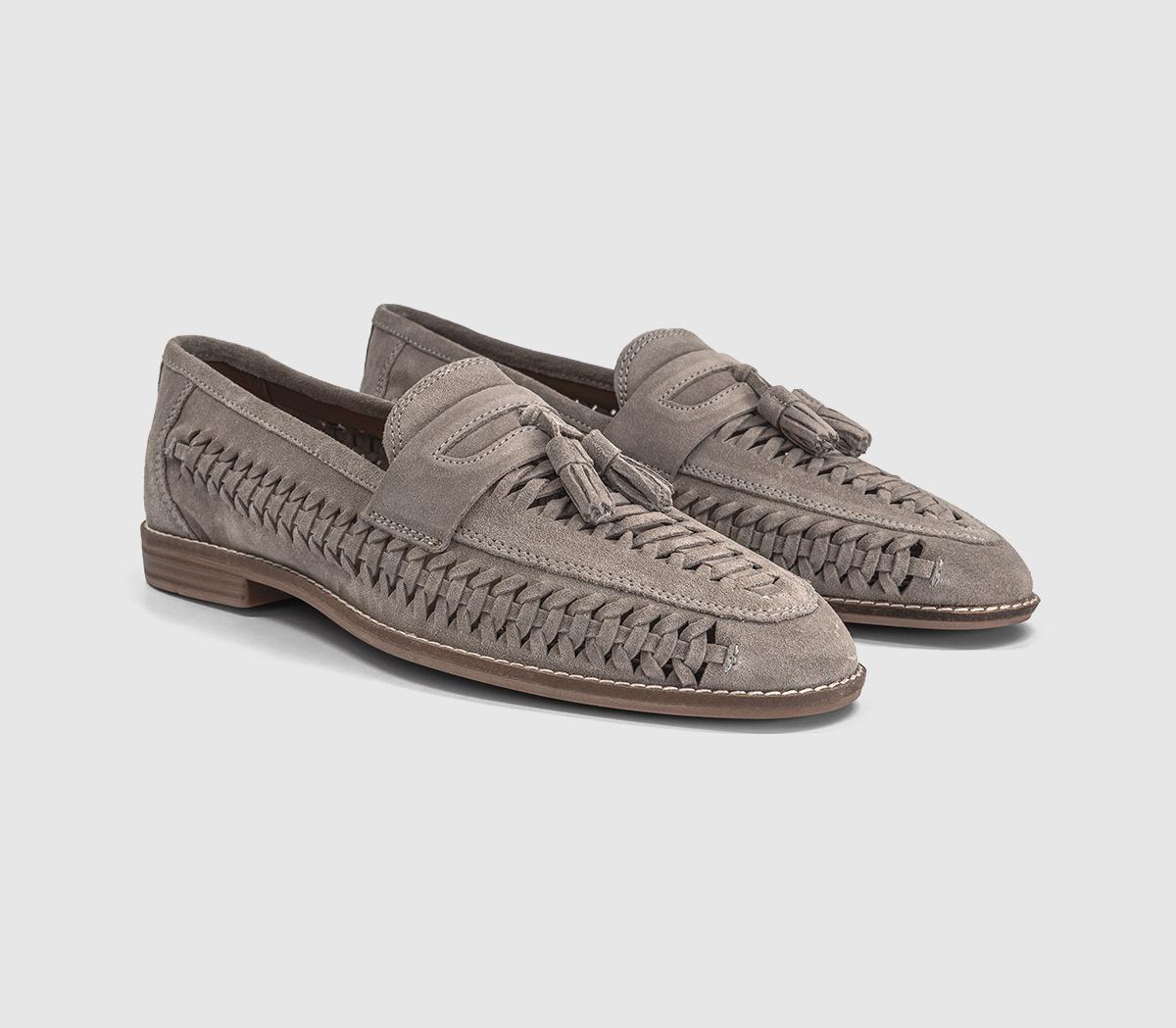 OFFICEClapham Tassel Woven LoafersStone Suede