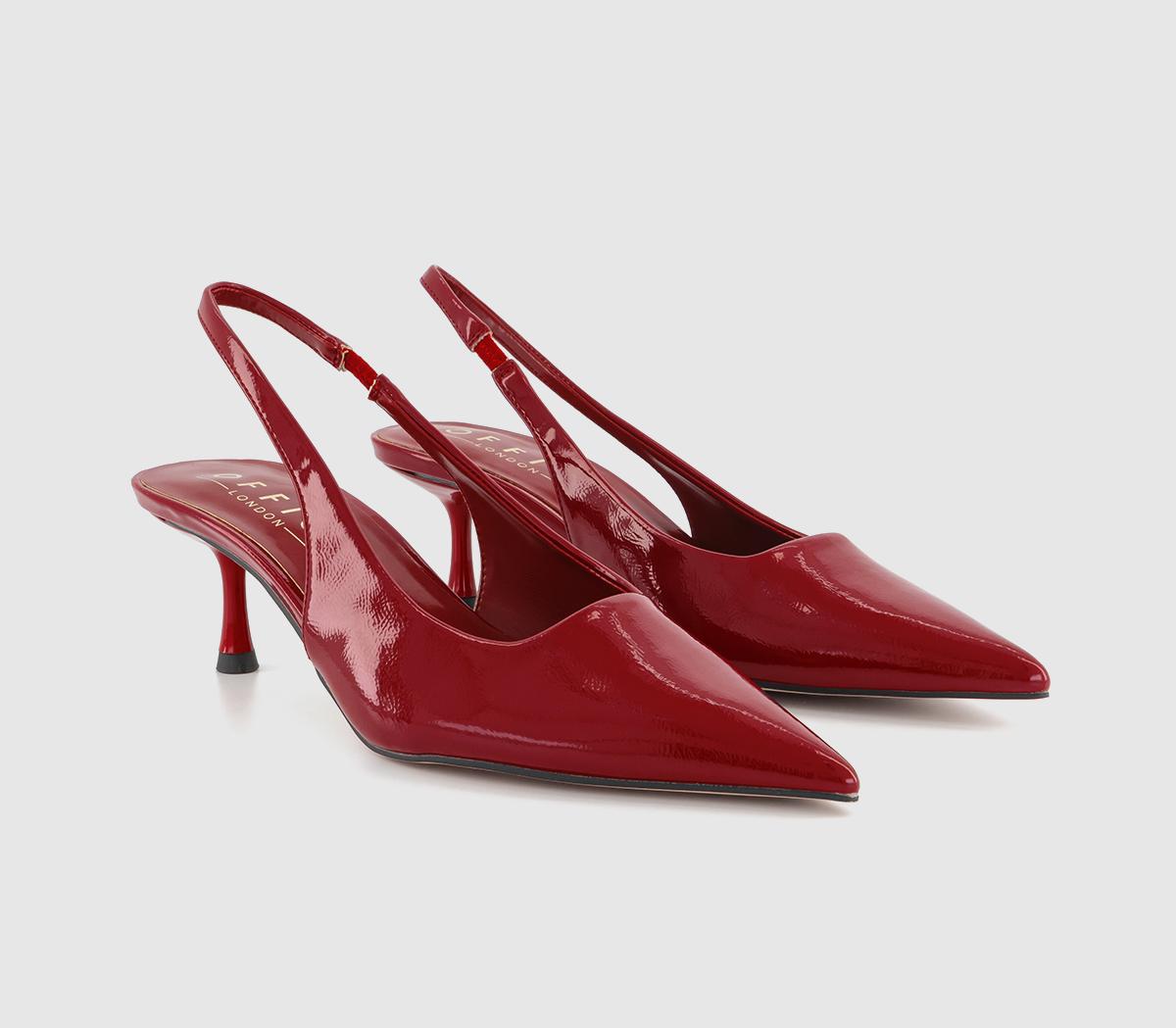 OFFICEMadison Point Court Kitten HeelsRed