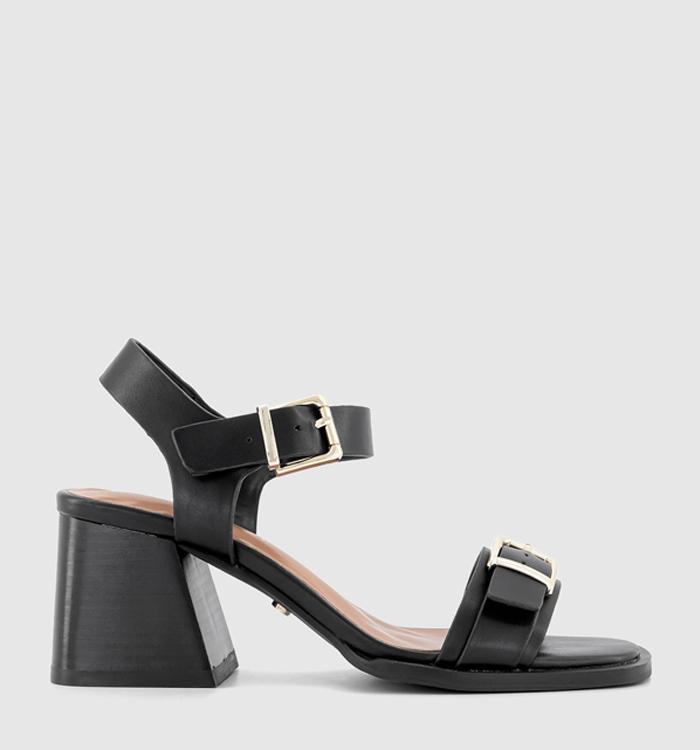OFFICE Milan Two Part Buckle Sandals Black