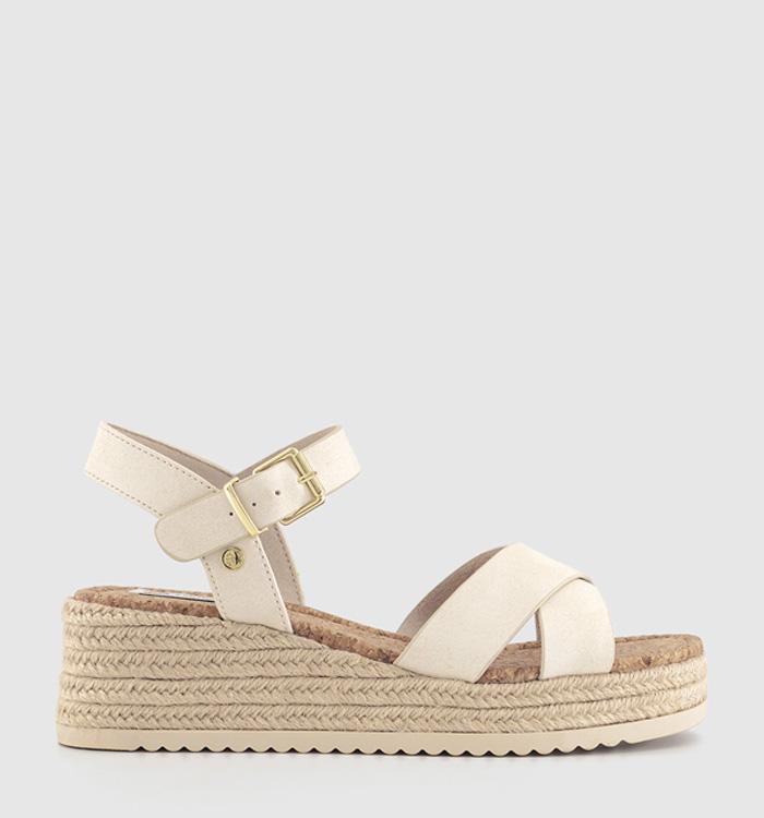 OFFICE EARTHADDICT Mallow Espadrille Wedge Sandals Off White