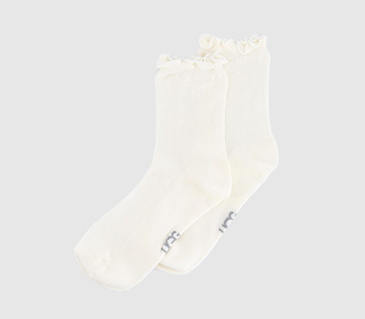 UGG Karsyn Lettuce Edge Socks White - Socks