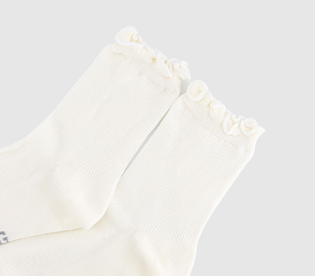 UGG Karsyn Lettuce Edge Socks White Socks