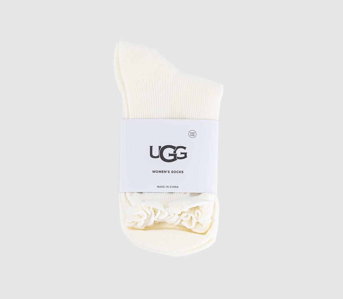 UGG Karsyn Lettuce Edge Socks White Socks