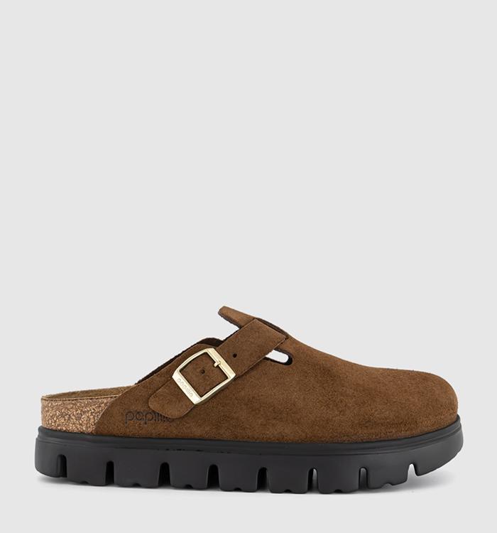 BIRKENSTOCK Boston Chunky Clogs Dark Tea