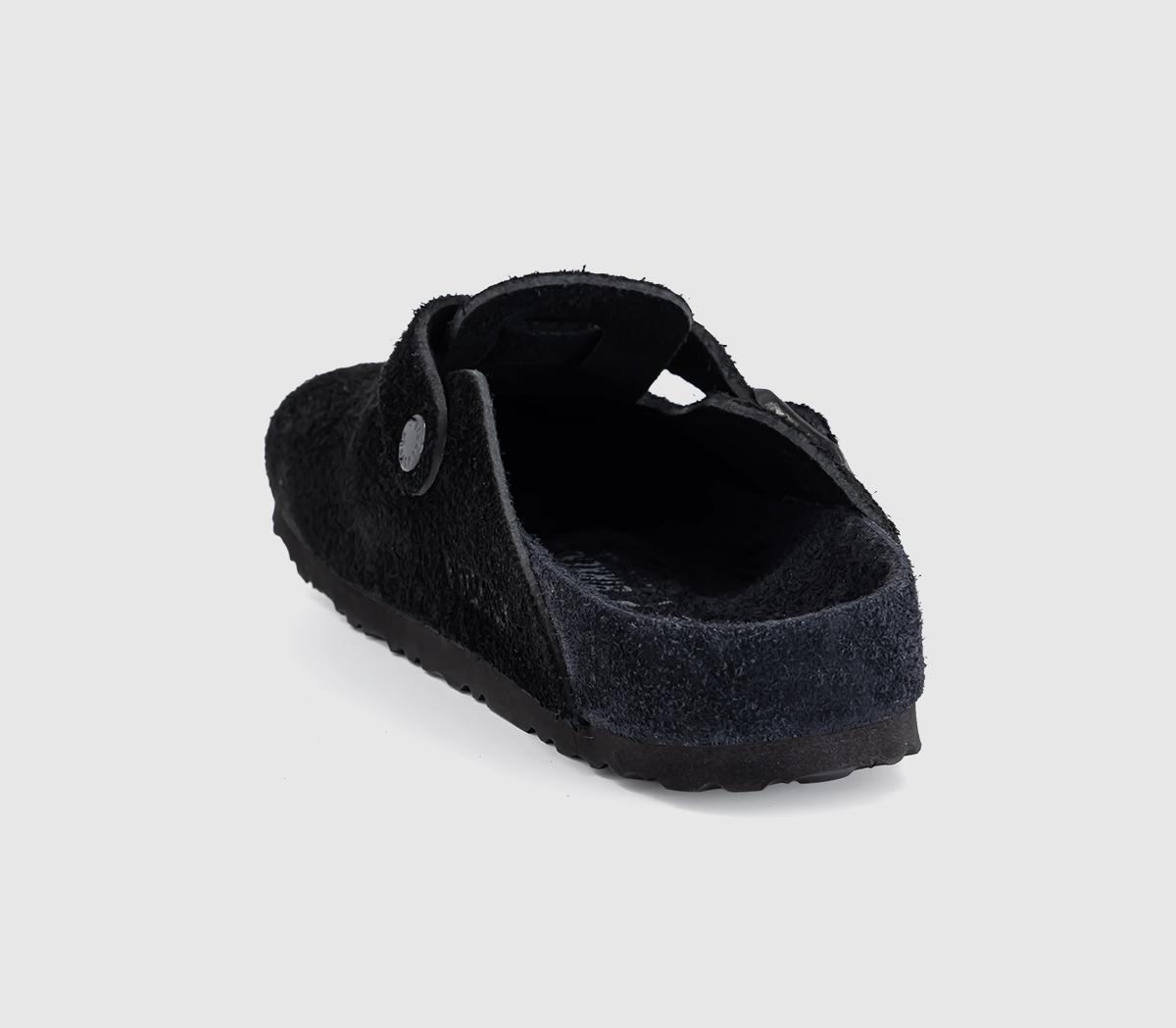 BIRKENSTOCK Boston Exquisite Clogs Black Exq Suede - Women's Sandals
