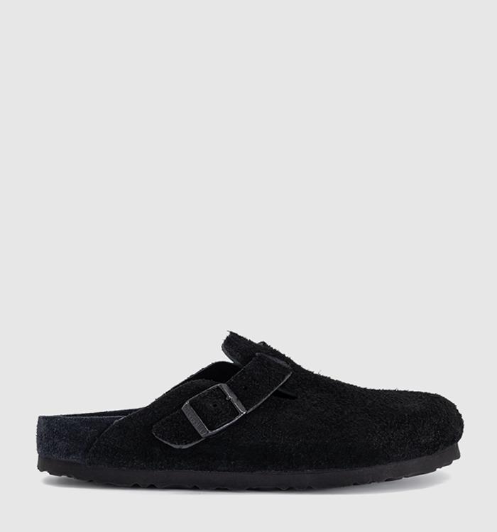 BIRKENSTOCK Boston Exquisite Clogs Black Exq Suede