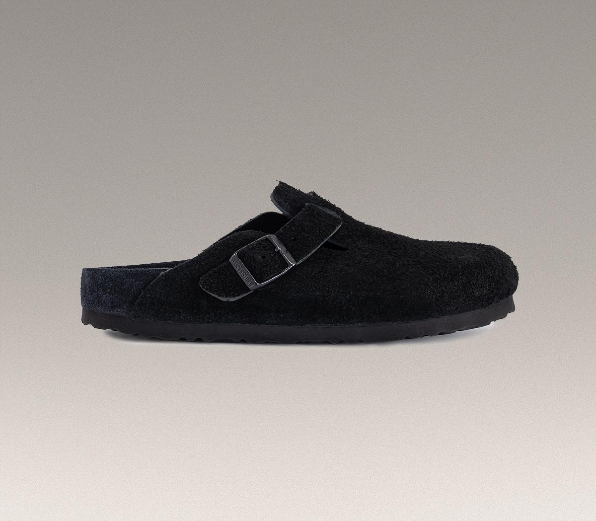 Birkenstock Boston Exquisite Clogs Black Exq Suede, 3