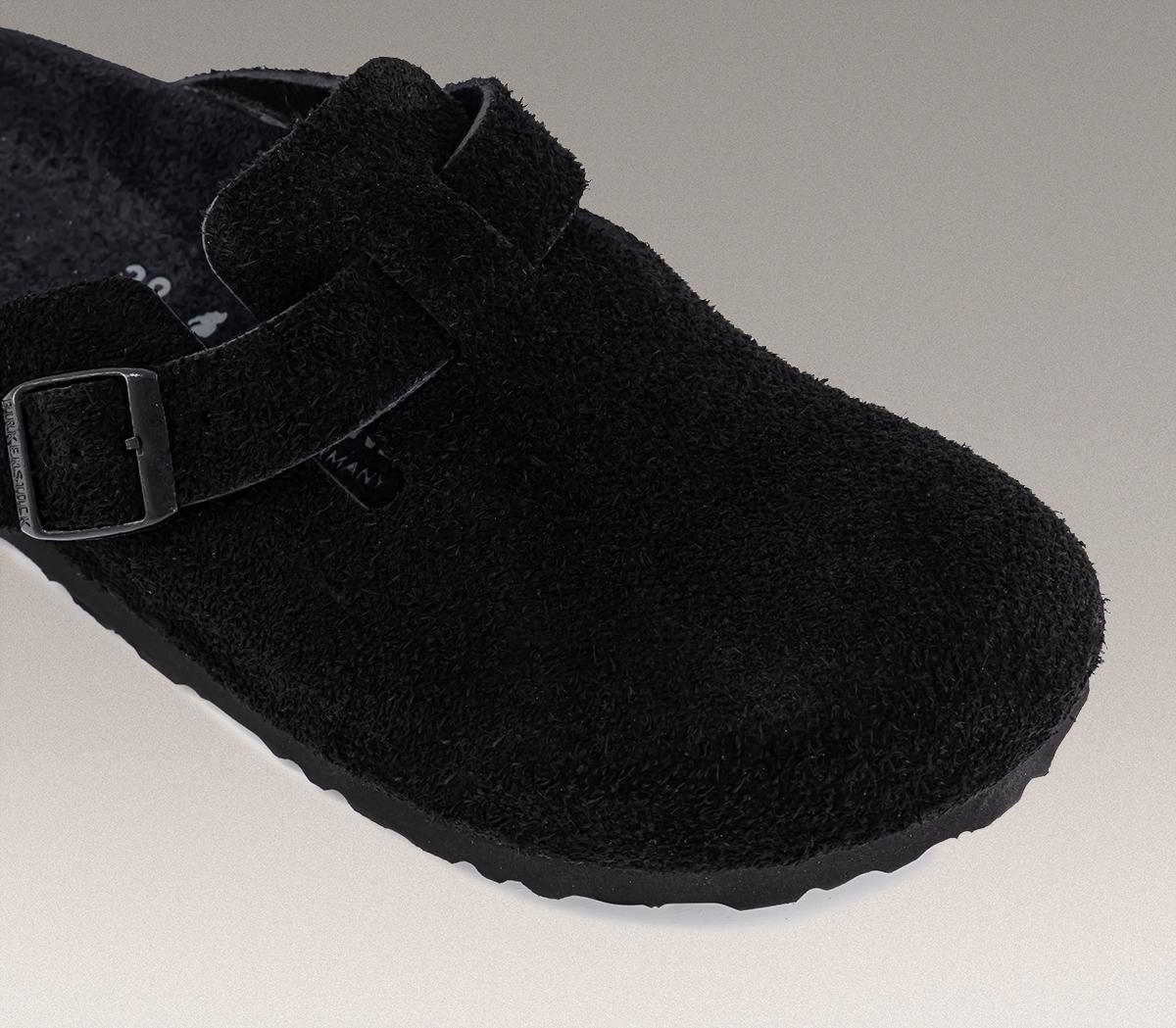 BIRKENSTOCKBoston Exquisite ClogsBlack Exq Suede