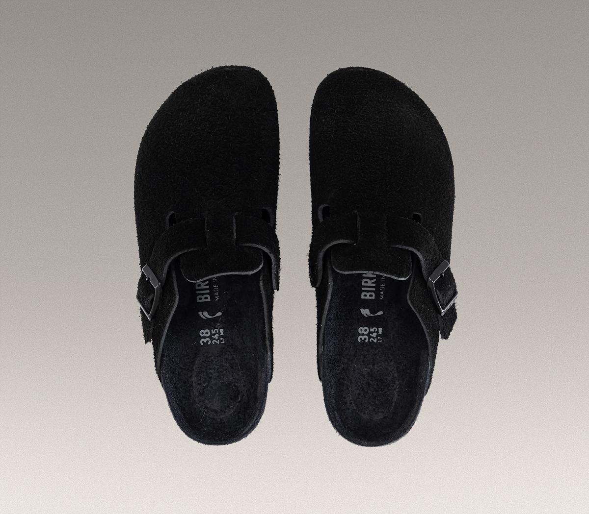 BIRKENSTOCKBoston Exquisite ClogsBlack Exq Suede