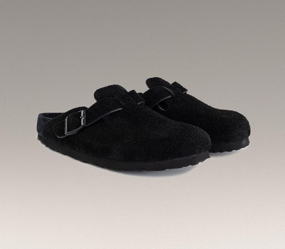BIRKENSTOCKBoston Exquisite ClogsBlack Exq Suede