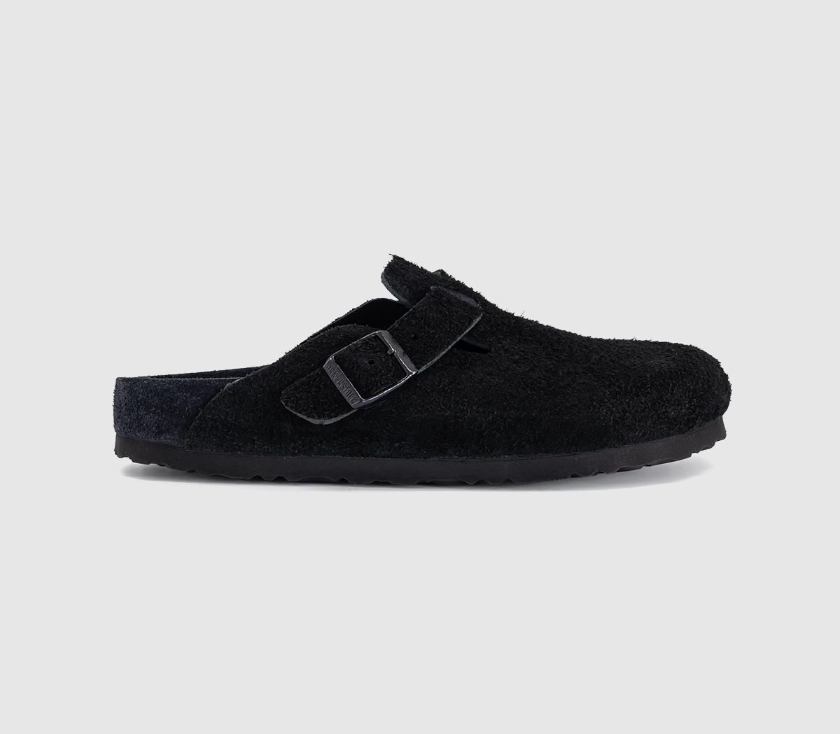 BIRKENSTOCK Boston Exquisite Clogs Black Exq Suede - Women's Sandals