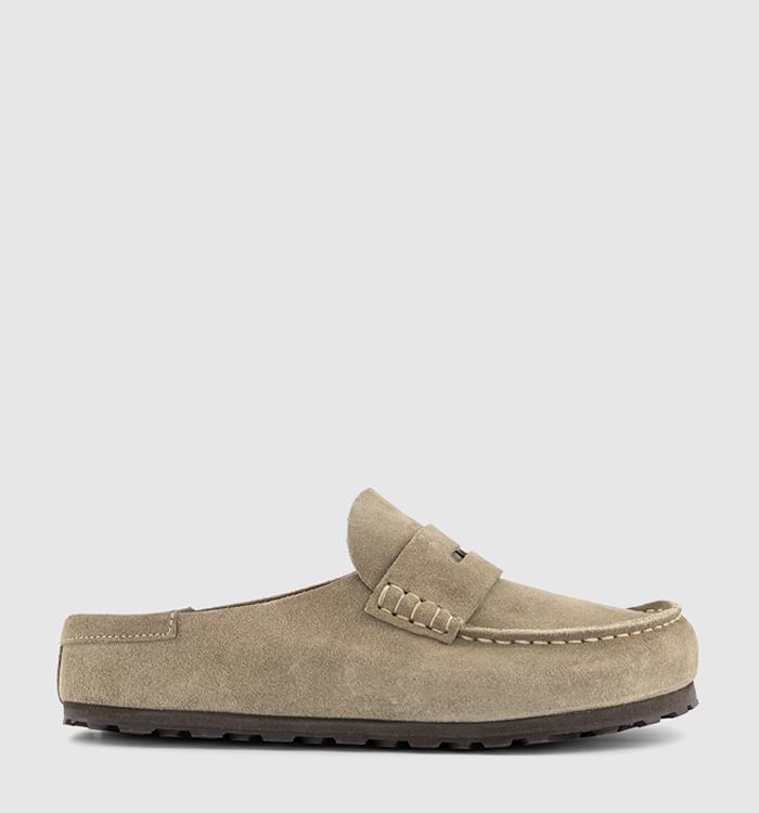 BIRKENSTOCK Naples Clogs Suede Taupe