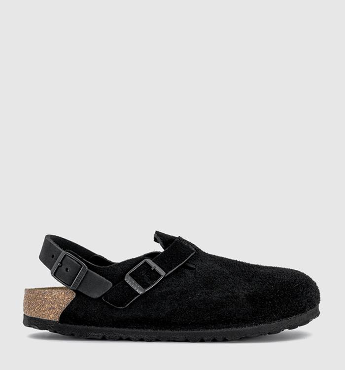 BIRKENSTOCK Tokio Clogs Black Suede