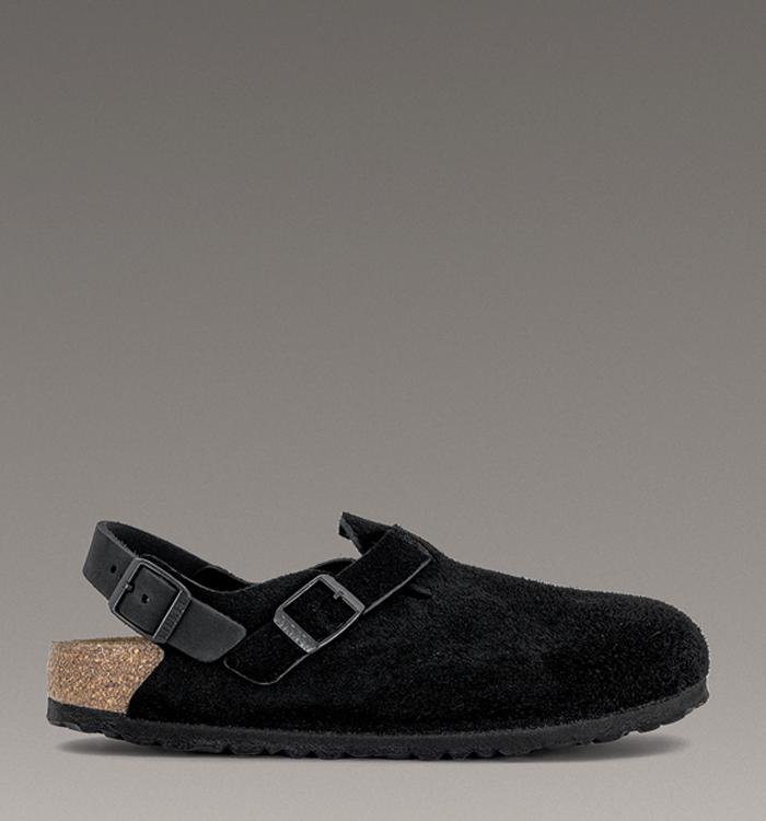 BIRKENSTOCK Tokio Clogs Black Suede
