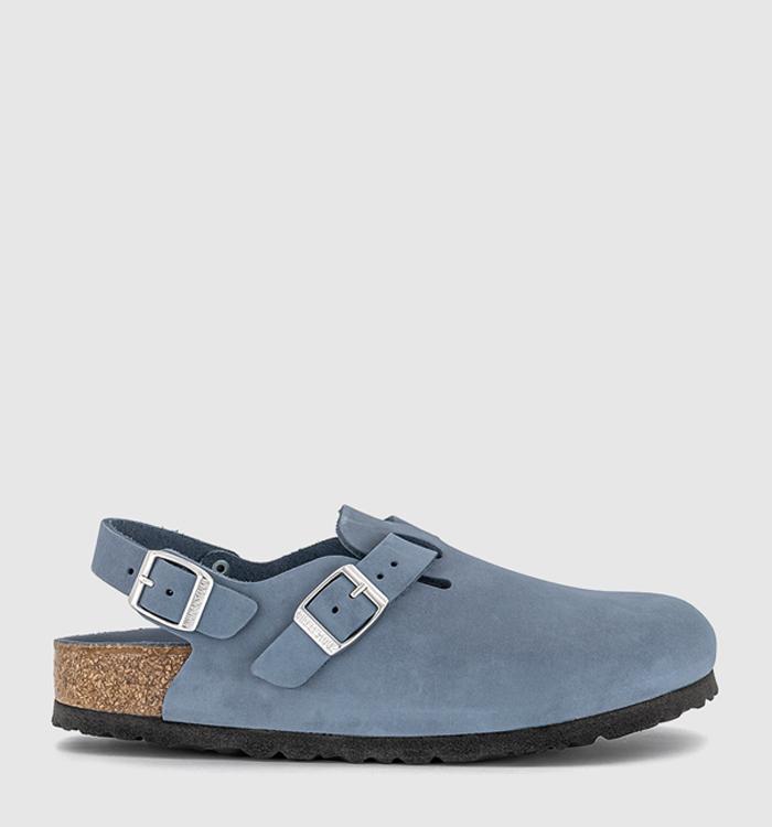 BIRKENSTOCK Tokio Clogs Stone Blue Nubuck