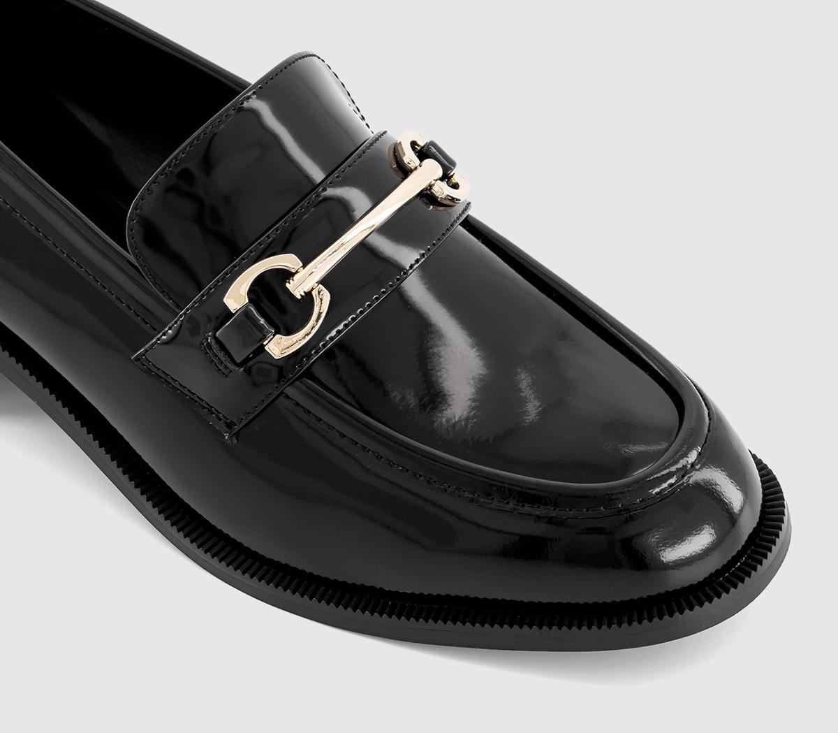 OFFICEMackenzie Snaffle Detail Heeled Loafers OFFICEMackenzie Snaffle Detail Heeled LoafersBlack Leather