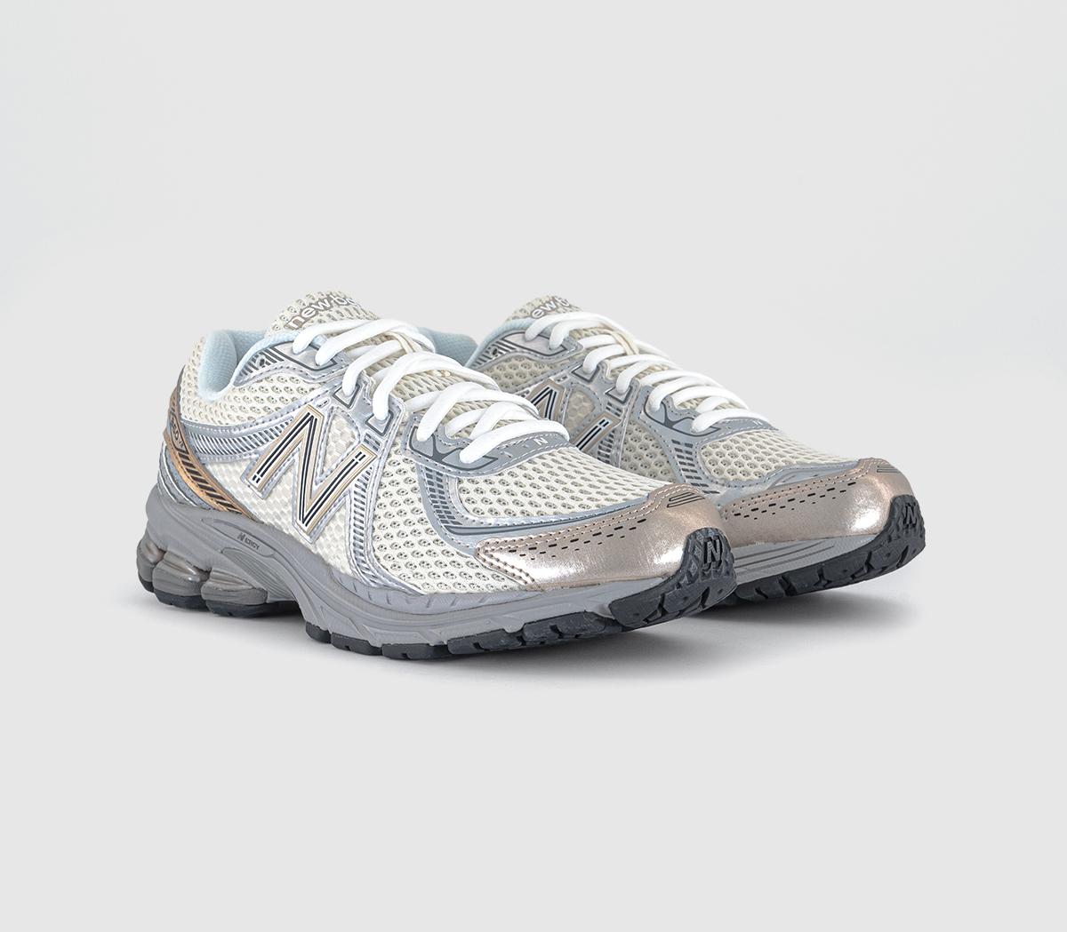 New Balance860v2 TrainersWhite Silver Gold