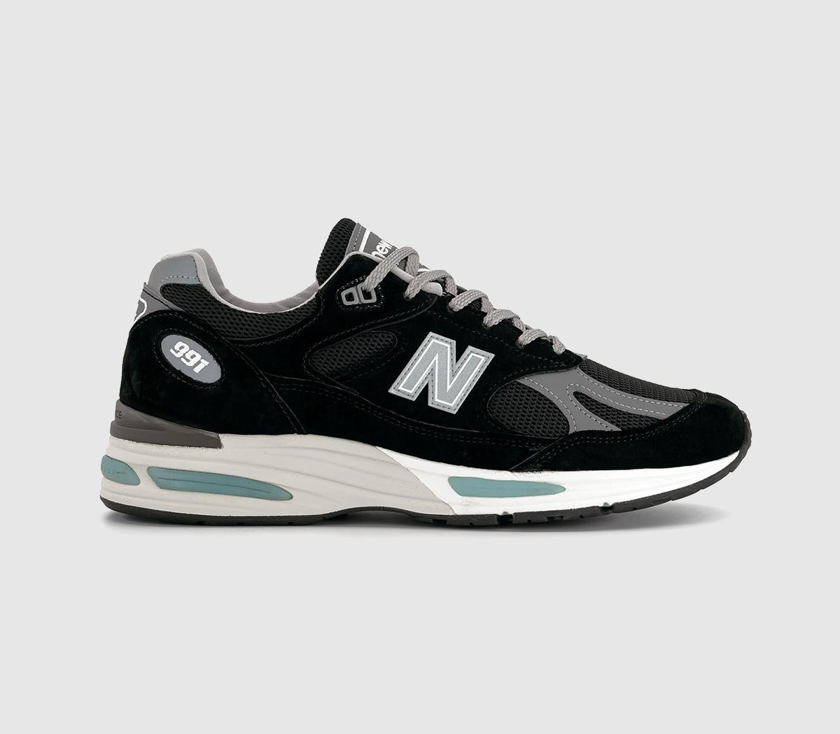 New Balance Mens 991v2 Trainers Black, 8
