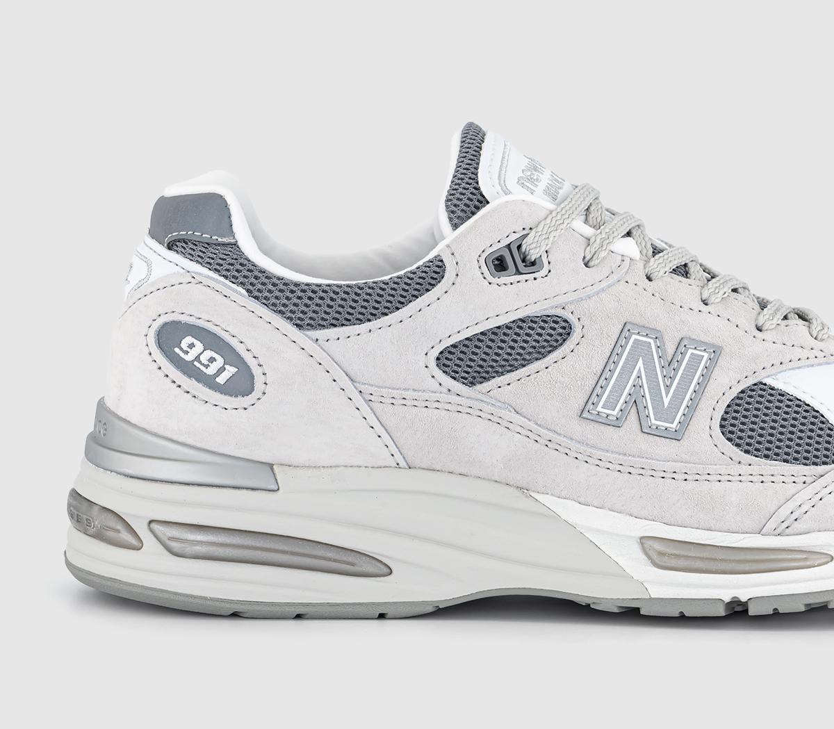 New Balance 991V2 Made in UK Trainers Grey White Grey - Men's Trainers