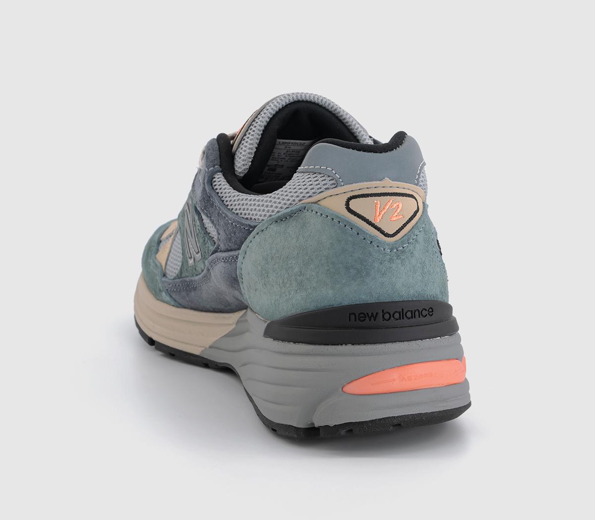 New Balance991V2 'Made in UK' TrainersGrey Orange Black