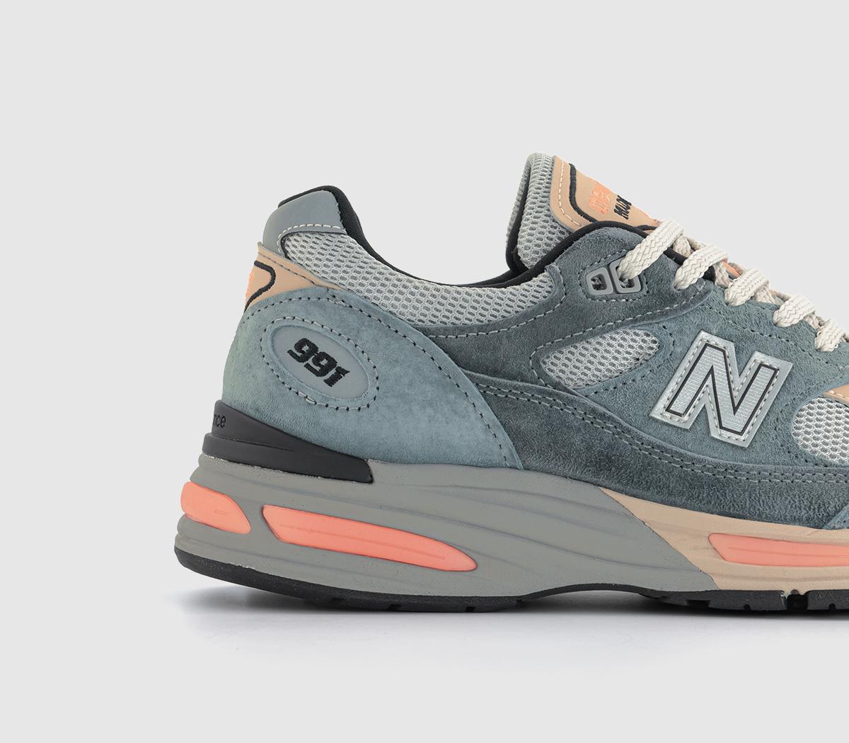 New Balance991V2 'Made in UK' TrainersGrey Orange Black
