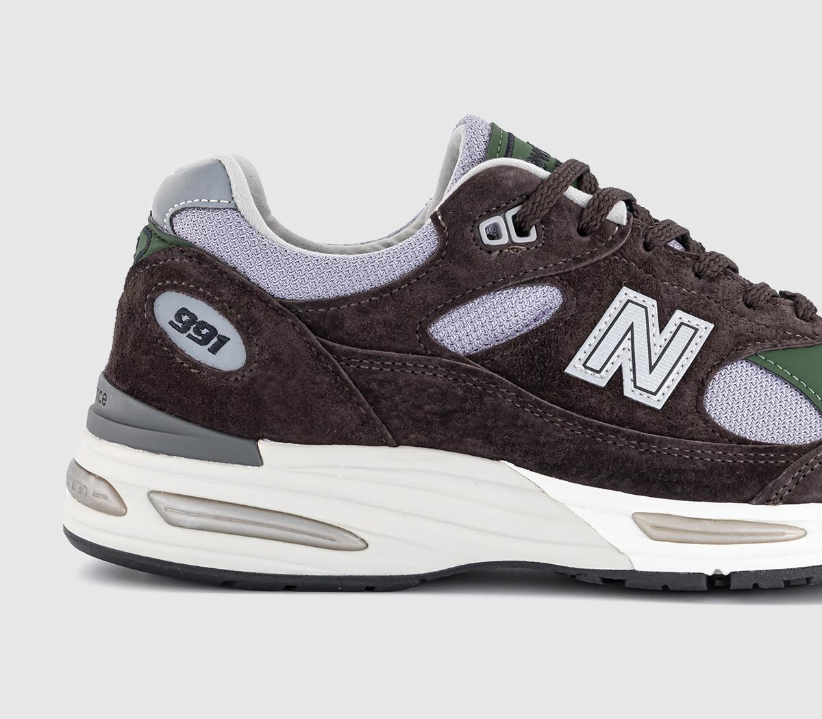 New Balance 991v2 Made in UK Trainers Licorice Lavender Gray