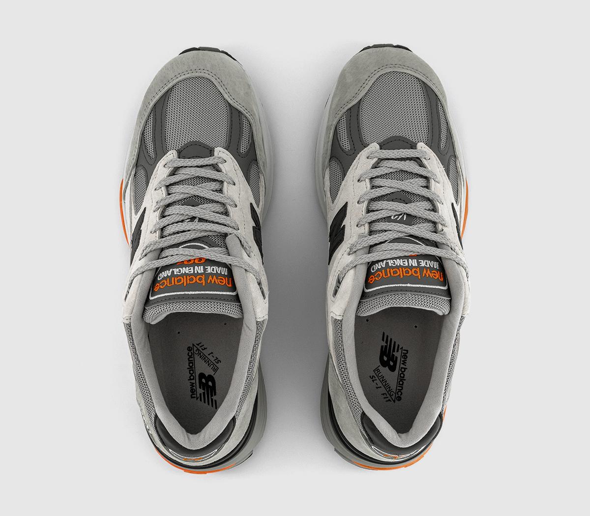 New Balance991V2 Made in UK TrainersPelican Abbey Stone Persimmon Orange