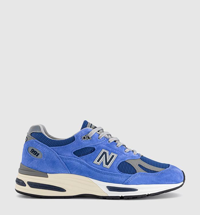 New Balance 991v2 Made in UK Trainers Baja Blue Deep Ultramarine