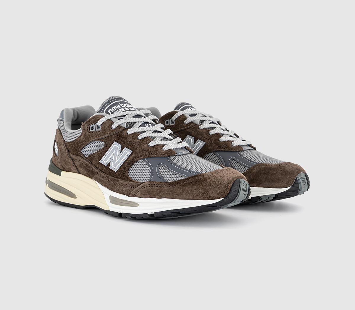 New Balance991V2 'Made in UK' TrainersBrown Cream White