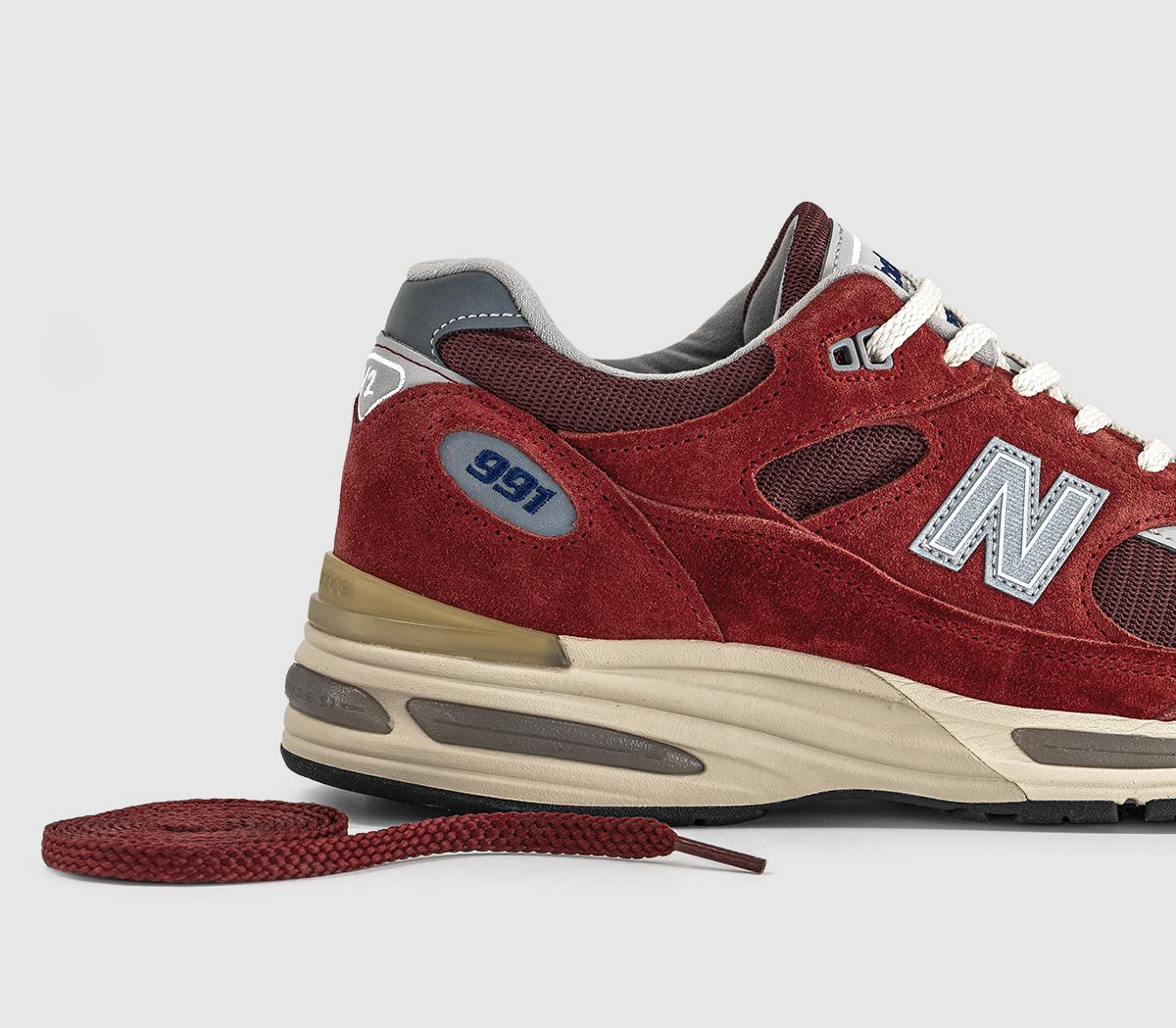 New Balance991v2 TrainersKaranda Red Cordovan