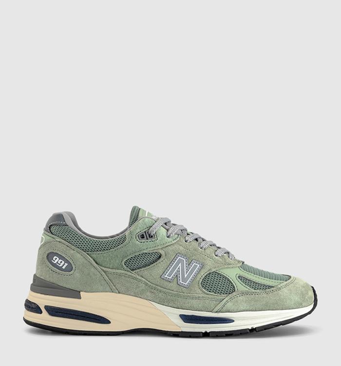 New Balance 991V2 Made in UK Trainers Sea Grass Sea Grass