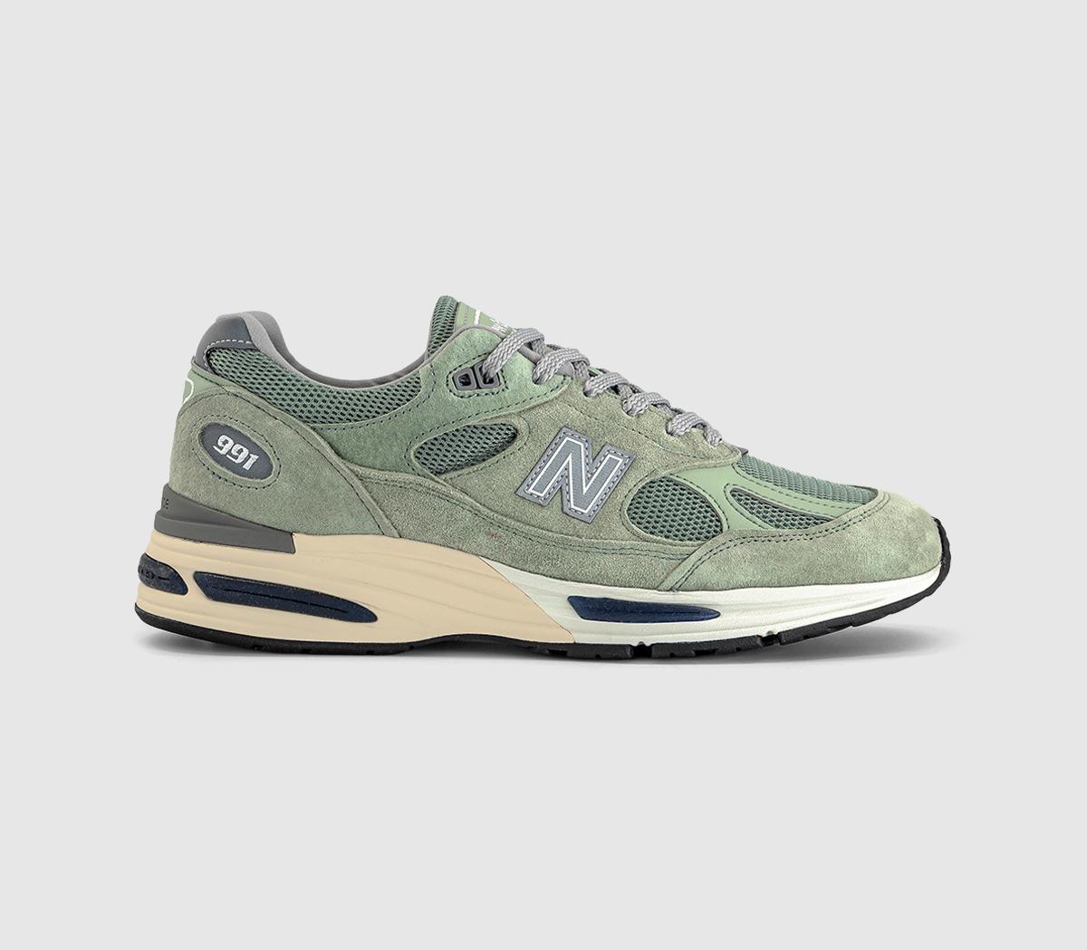 New Balance 991V2 Made In Uk Trainers Sea Grass Sea Grass In  Green in  Size 8.5, Offspring