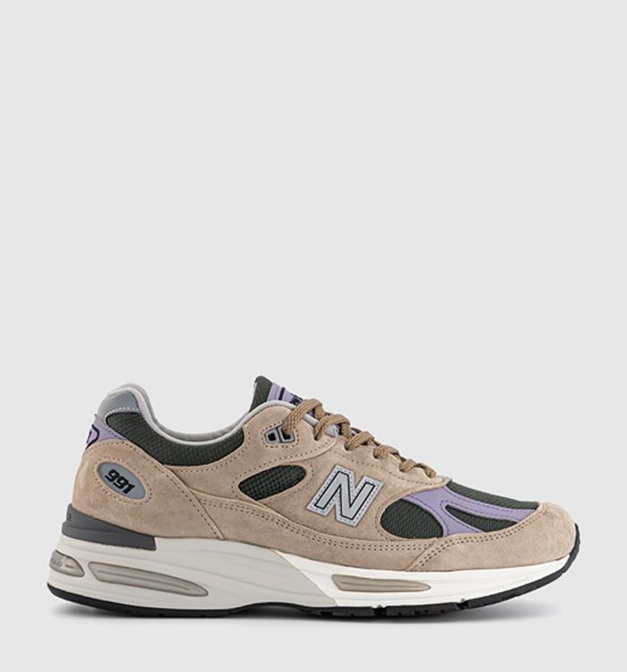 New Balance 991V2 'Made in UK' Trainers Grey Orange Black