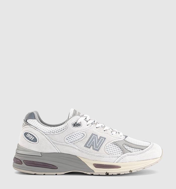 New Balance 991v2 Made in UK Trainers Wind Chime Brilliant White