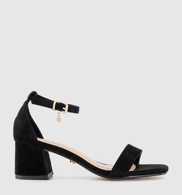 OFFICE Malaya 2 Part Block Heel Sandals Black
