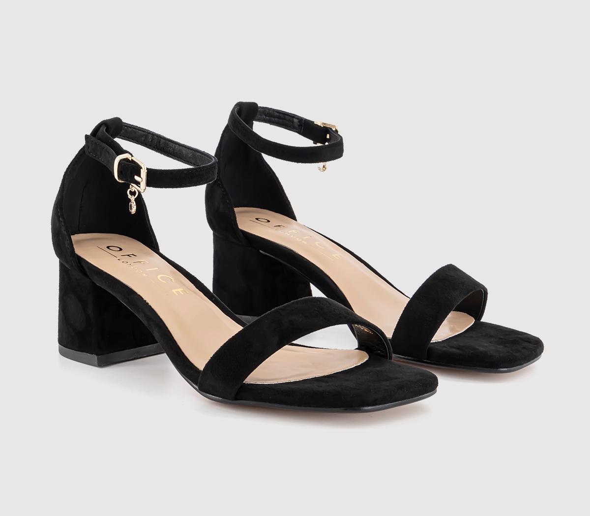 OFFICEMalaya 2 Part Block Heel SandalsBlack